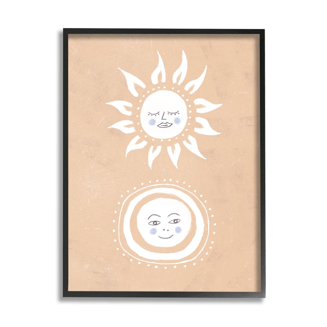 Stupell Industries Rising Sun and Moon Children's Boho Chic Sky Framed Wall Art